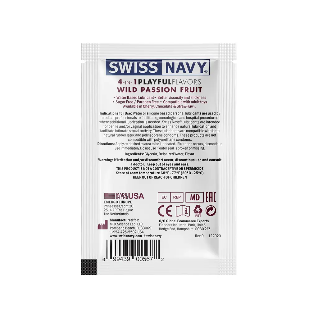 Пробник Swiss Navy 4 in 1 Wild Passion Fruit 5 мл - фото 2