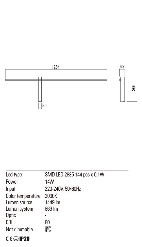 Бра Redo TANGENT AP LED 14W 3000K LEFT SBK (4.1.2) 01-2201 - фото 3