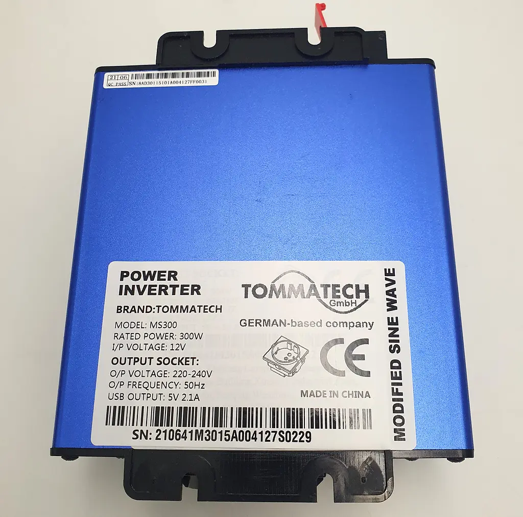 Автоінвертор-перетворювач напруги 12 V-220 V 300 Вт 12 V-220 V 300 W 2 USB Power Inverter Tommatech MS300 - фото 5