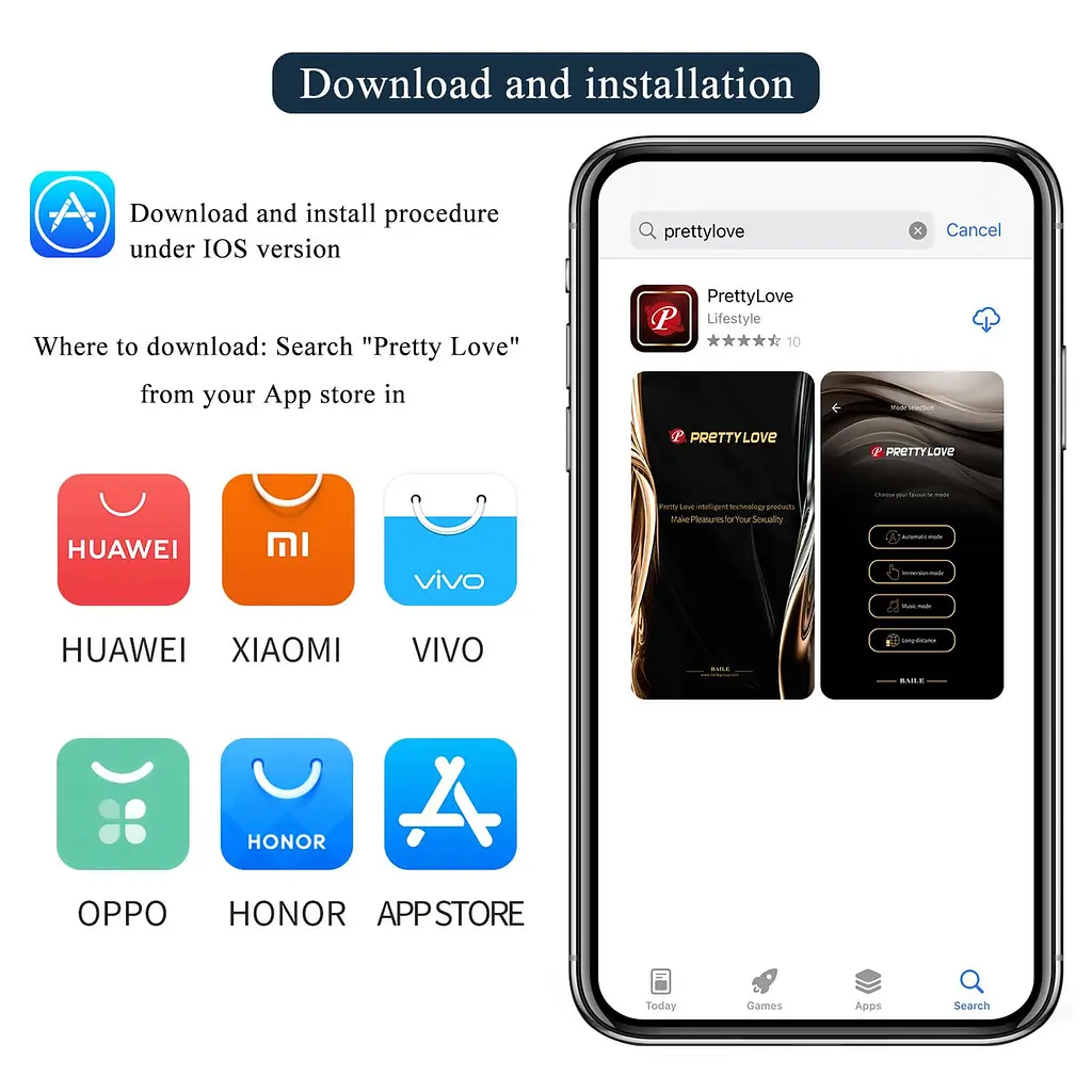 Анальна пробка Pretty Love Anthony Smart App 15 см (чорний) - фото 19
