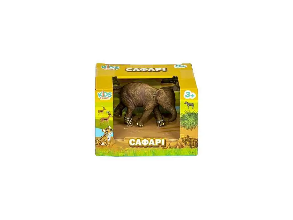 Фігурка KIDS TEAM ANIMALS тварини "Сафарі" Q9899-A83 Слоненя в асортименті - фото 5