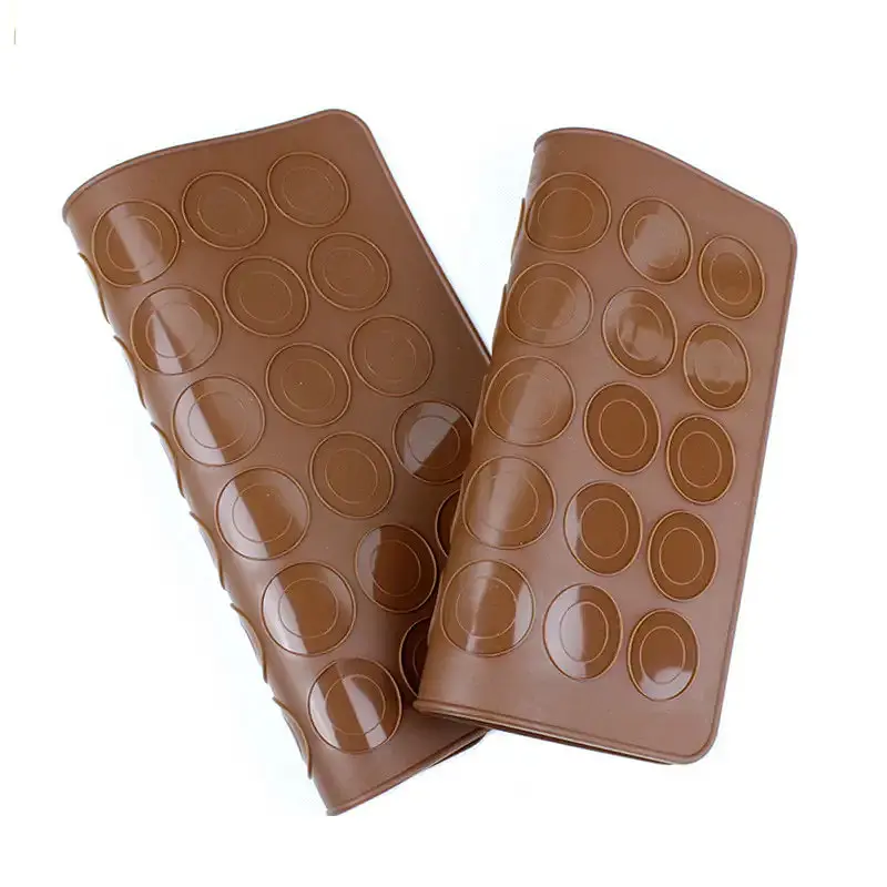 Форма силіконова для випікання «Macaroons» килимок 25х28 см (30 шт. х 3,5 см), Kitchen Master Коричневий 85271 - фото 5