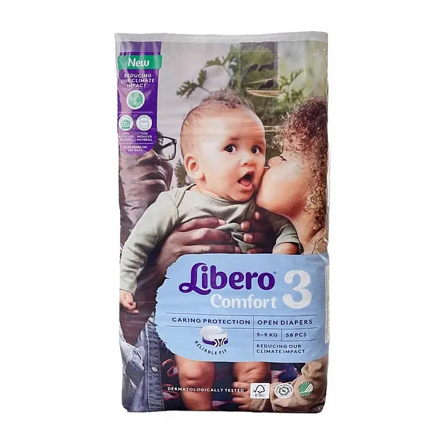 Дитячі підгузки Libero Comfort 3 (5-9 кг) 58 шт