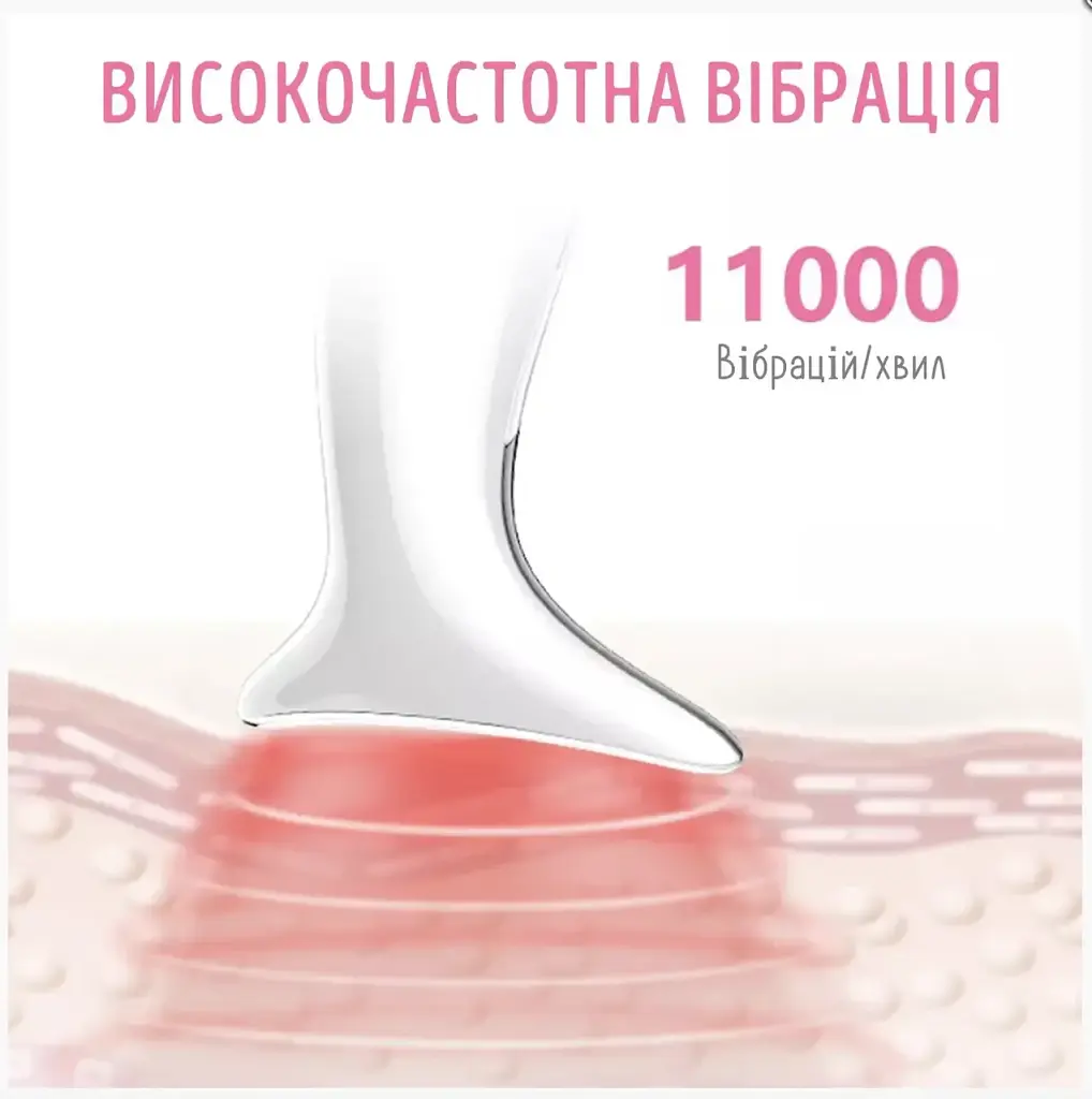 Масажер мікрострумовий для шиї, підборіддя та ліфтингу обличчя Swan HY-38 ультразвуковий білий - фото 2