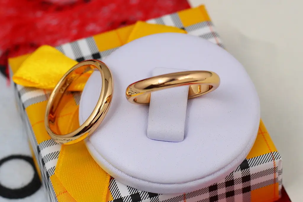 Обручка Xuping Jewelry класика 3 мм р 20 золотиста - фото 2