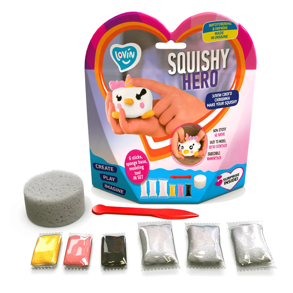 Набір для ліплення Lovin Squishy Teency-Weensy 70129 з повітряним пластиліном - фото 2