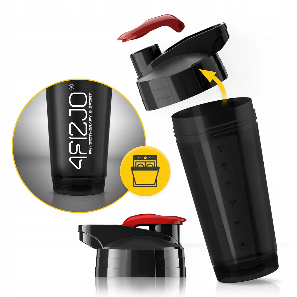 Шейкер спортивный 4FIZJO Ultra 700 мл Black/Red (P-5905973407106) - фото 6