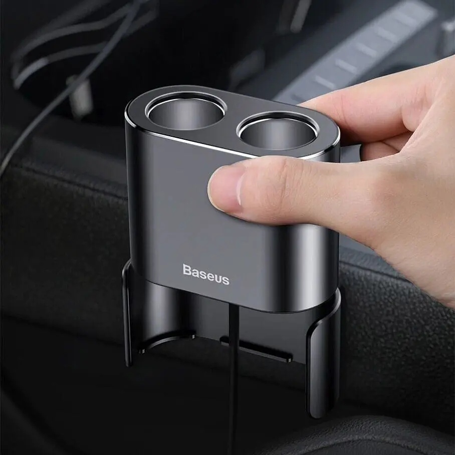 Автомобильное зарядное устройство Baseus High Efficiency One to Two Cigarette Lighter Black (CRDYQ-01) [77945] - фото 6