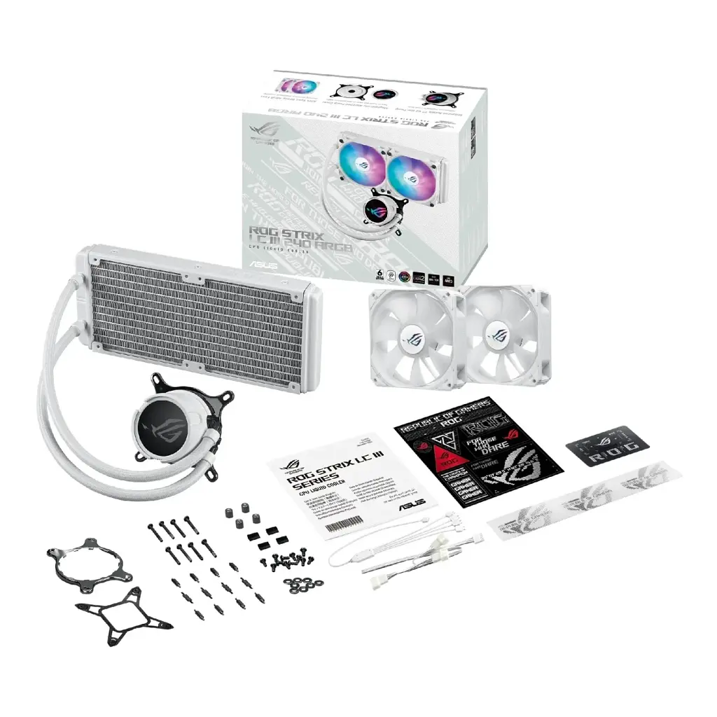 Система рідинного охолодження ASUS ROG Strix LC III 240 ARGB WHT (90RC00S2-M0UAY0) - фото 5