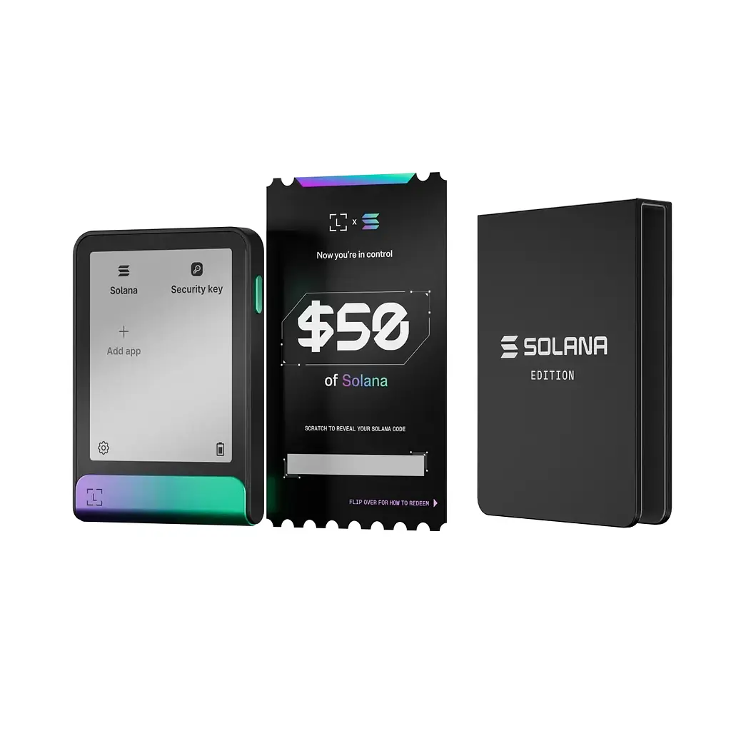 Аппаратный кошелек для криптовалют Ledger Flex Solana Edition с чехлом Custom Magnet Folio +50$ в SOL - фото 4