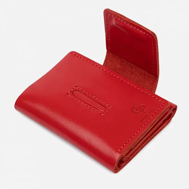 Кожаный женский кошелек Grande Pelle 10х8х1.5 см acs0024483 - фото 3