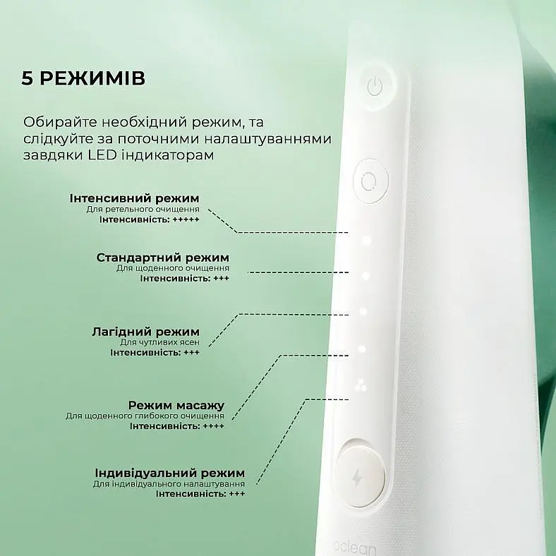 Ирригатор Oclean W10 Green NEW-2 NOZZLES - фото 5
