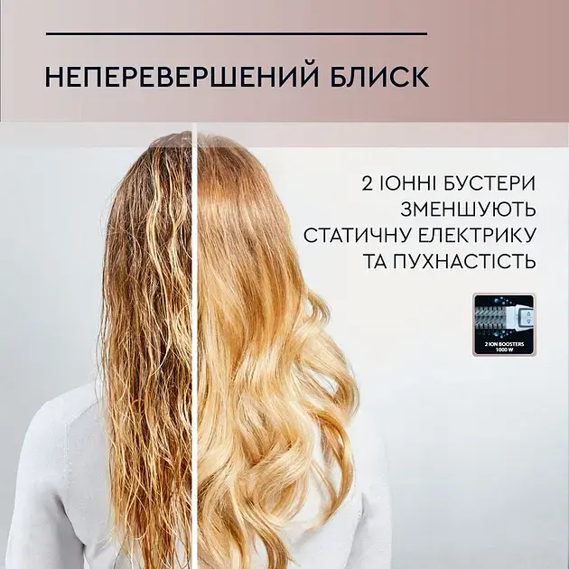 Фен-щітка Rowenta Activ' Dry & Style 1000 Вт чорний (CF9550F0) - фото 5