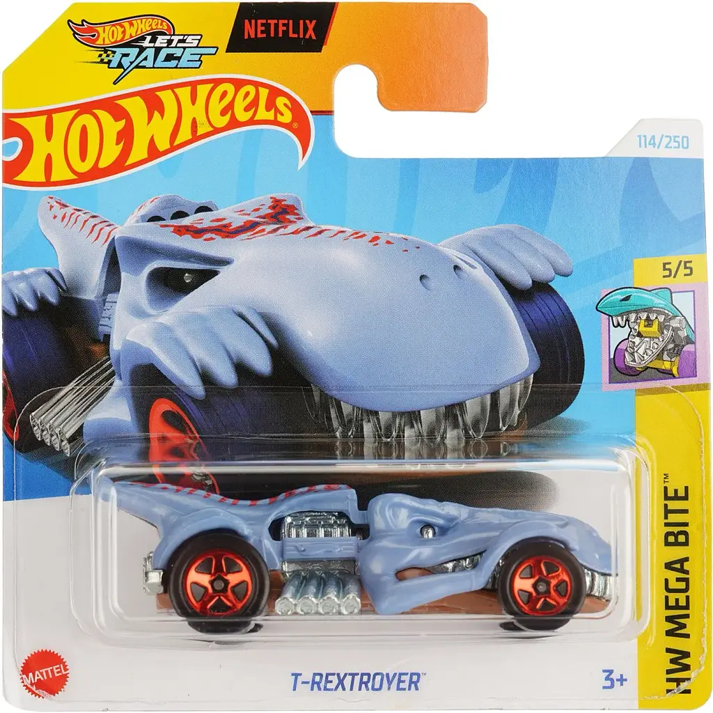 Набор: Базовая машинка Hot Wheels HW Art Cars Mod Rod (5785) + Базовая машинка Hot Wheels HW Mega Bite T-Rextrover голубая (5785) - фото 3