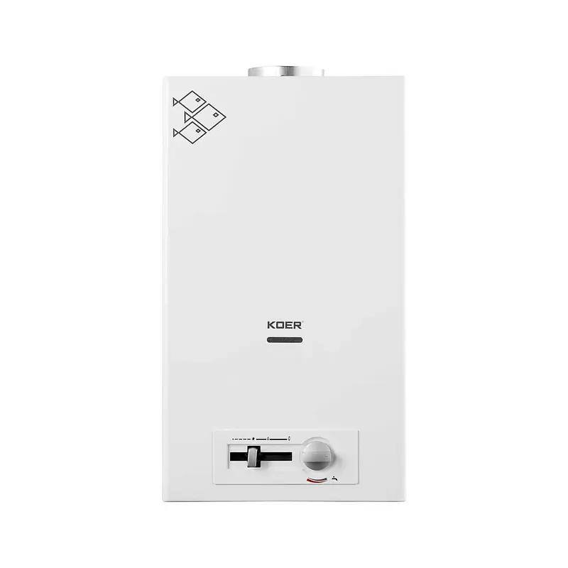 Газова колонка Koer Kwh.G0410 димохідна з п'єзорозпалом 10 л/хв (колір ), white KR5663 - фото 3