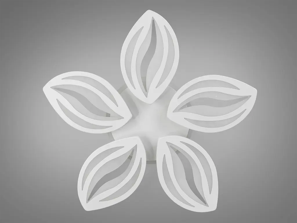 Люстра стельова LED Diasha 8092/5WH, 75W, 3200K-6000K, білий метал, сучасний стиль, смарт з пультом, димером - фото 4