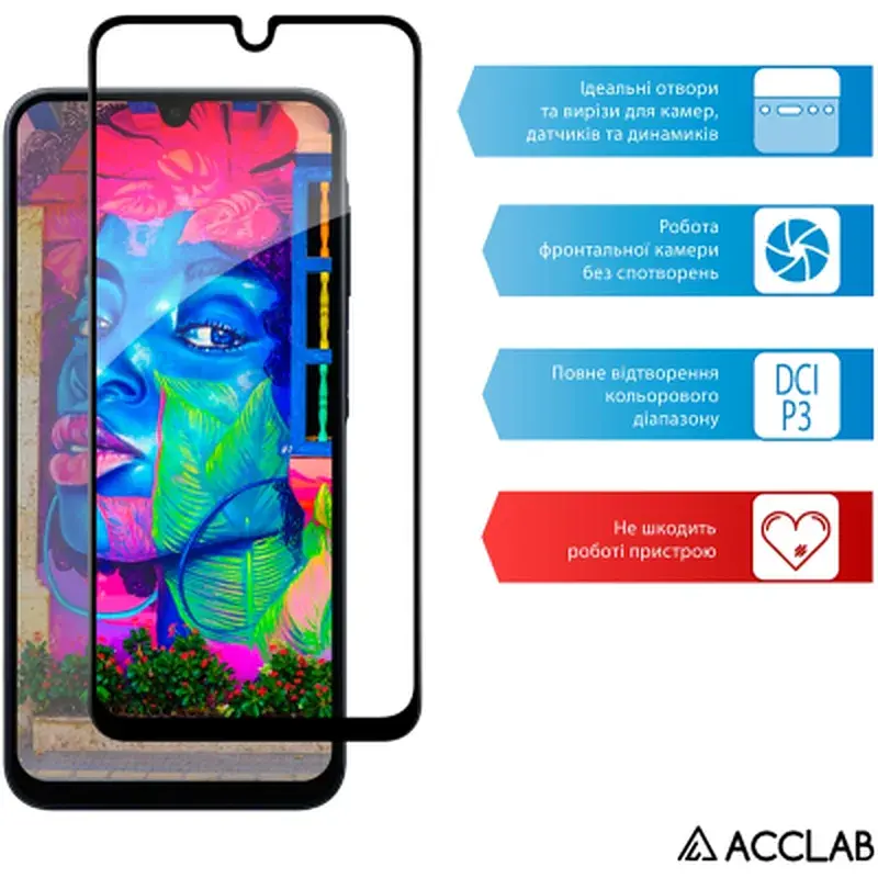 Скло захисне ACCLAB Full Glue Samsung A16 Black (1283126598821) - фото 5