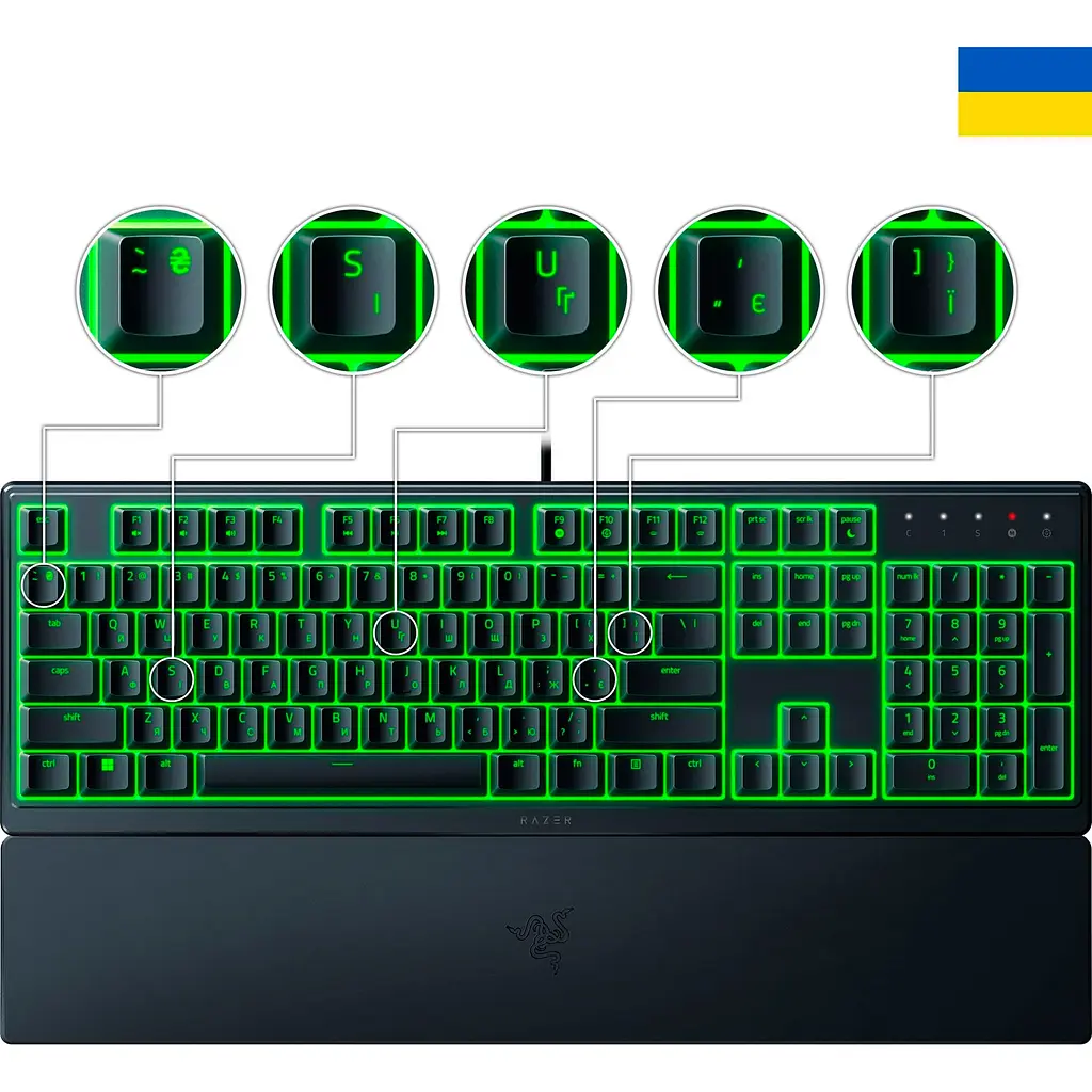 Клавиатура Razer Ornata V3 X USB Black UA (RZ03-04471900-R371) [102012] - фото 2