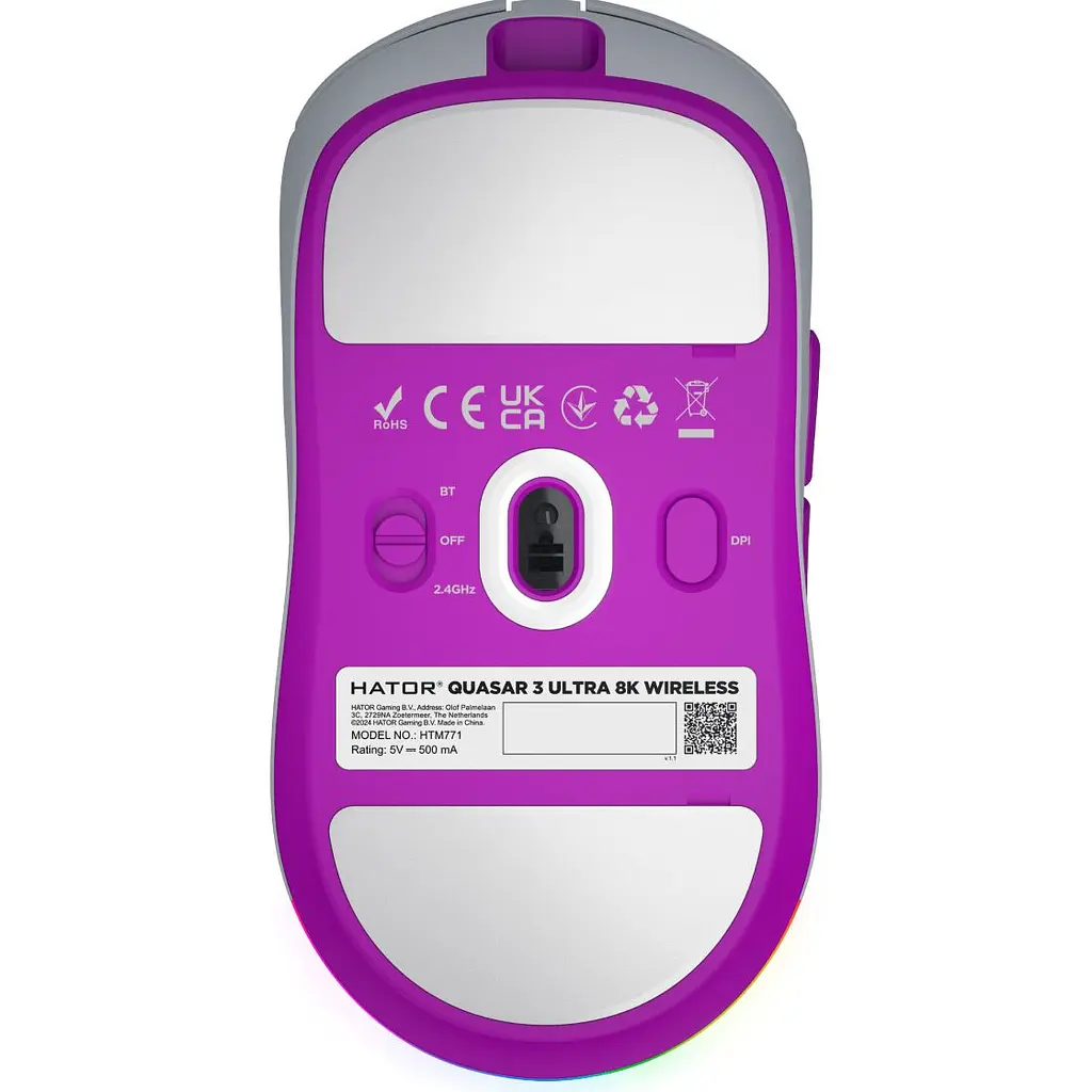 Миша Hator Quasar 3 Ultra 8K Wireless White/Violet (HTM771) [127985] - фото 5