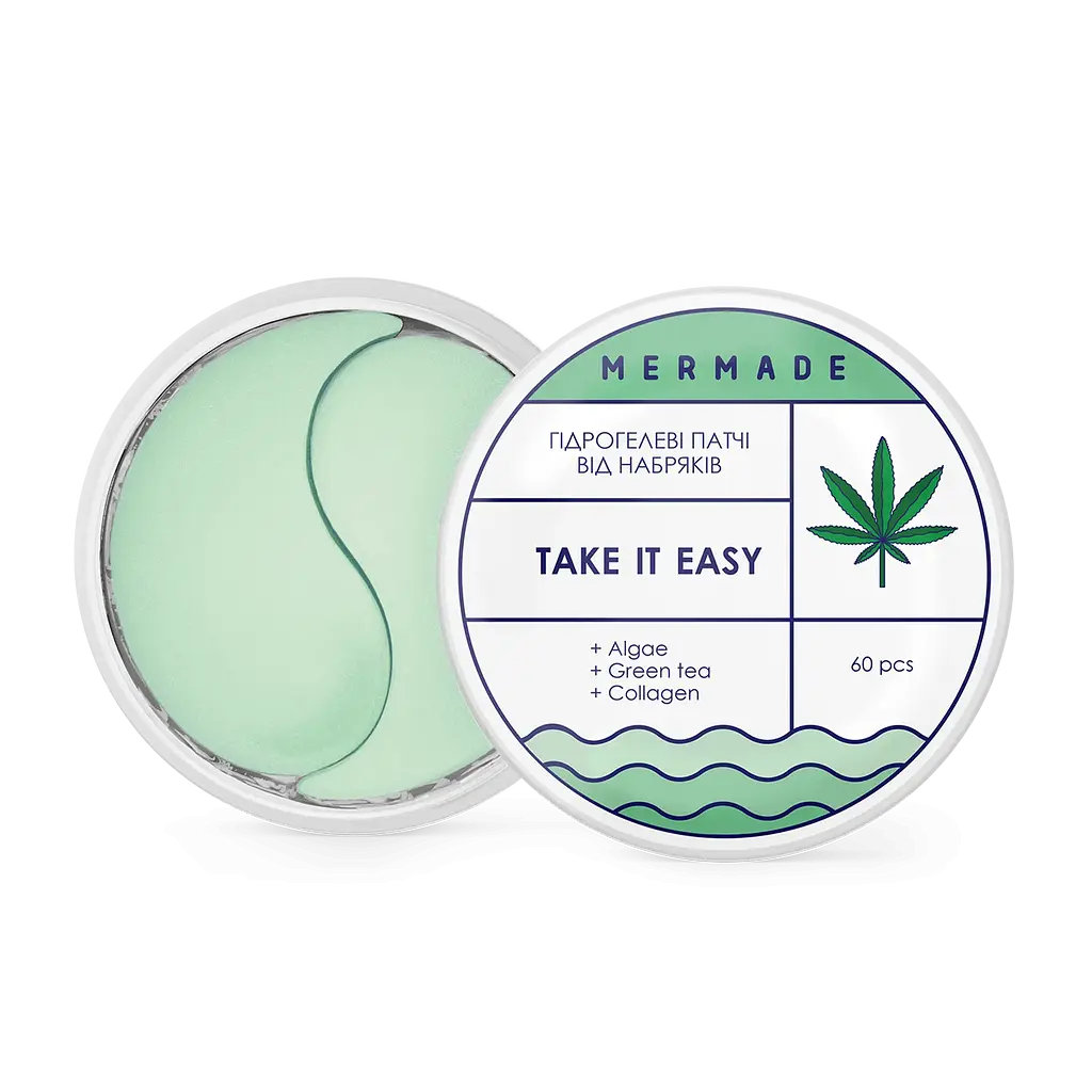 Подарунковий набір Mermade Balance Your Skin: гель для вмивання обличчя Wait Clean Up Step Up 50 мл + тонік-міст для обличчя Balance 150 мл + тонізуючі гідрогелеві патчі під очі Take it easy 60 шт. + заспокійлива сироватка для обличчя Take it EEEasy 30 мл - фото 6