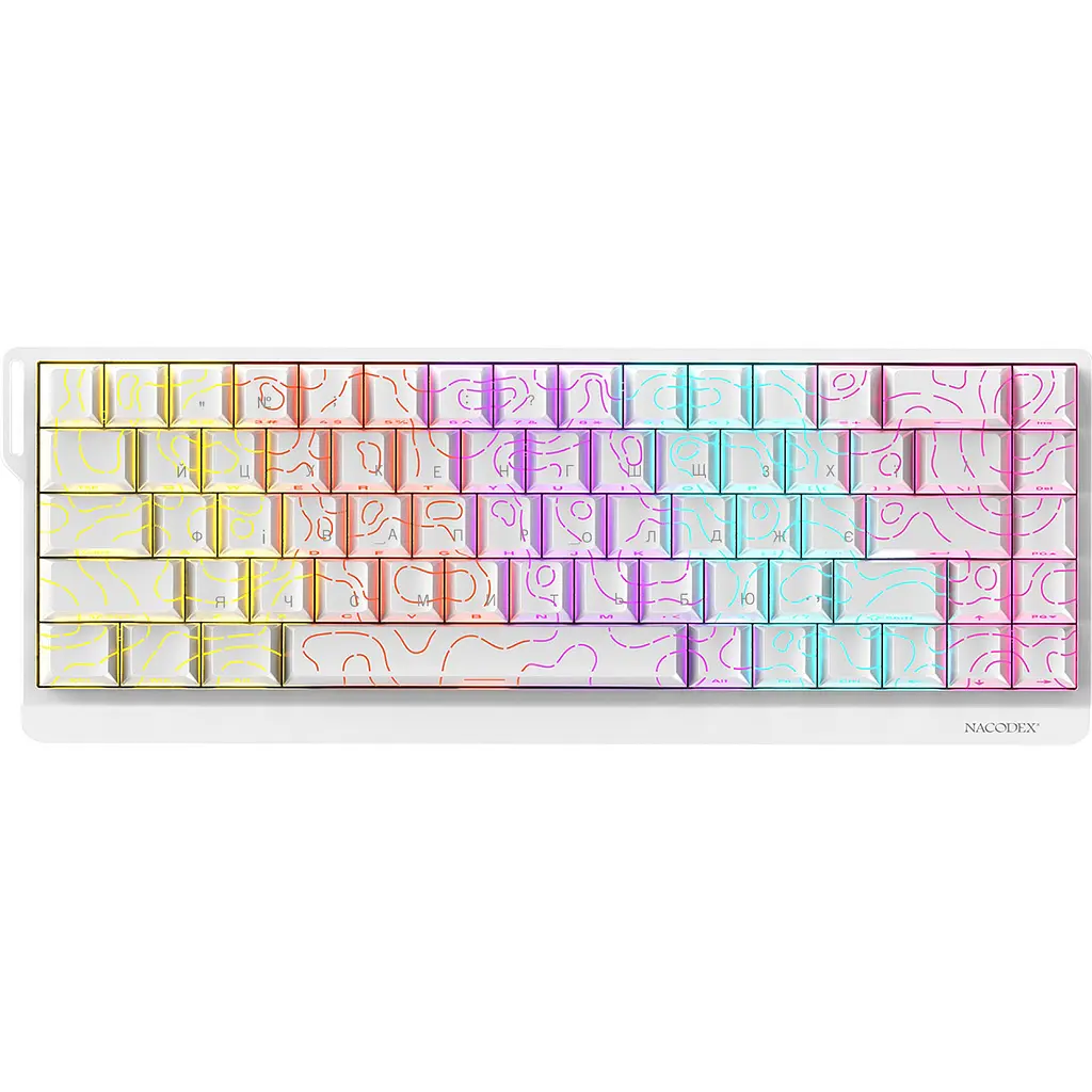 Клавіатура Ajazz x NacodeX NK68 V2 Red Switch White (NK68-V2-R-S-W) [175703] - фото 2