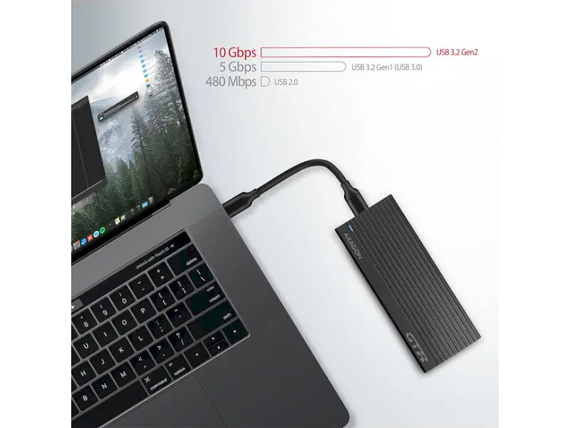 Кишеня для накопичувача AXAGON SuperSpeed+ Thin Rib (EEM2-GTR) - фото 7