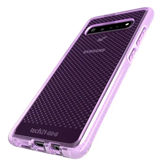 Чохол протиударний з антимікробним покриттям Tech21 Evo Check для Samsung Galaxy S10 5G SM-G977 (6.7") Orchid Purple - фото 2