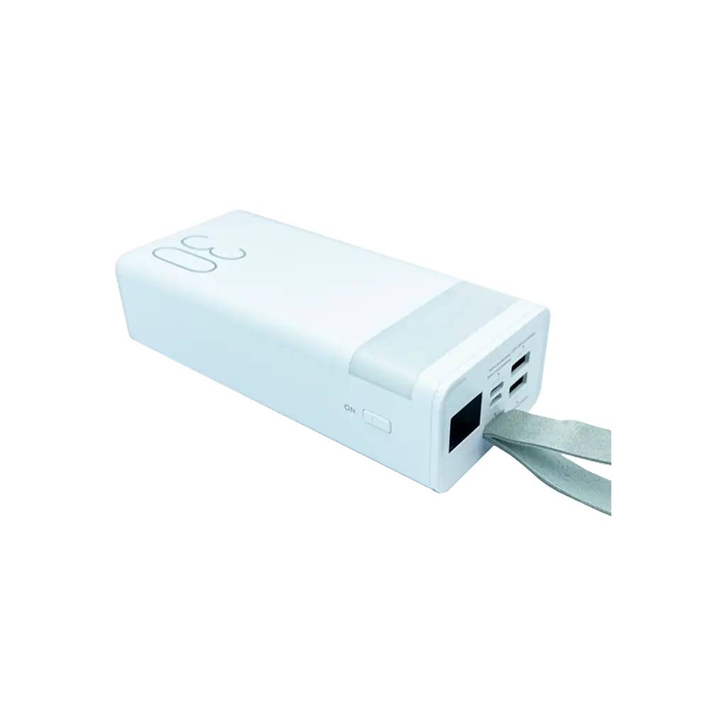 Внешний аккумулятор Remax Chinen Type-C 20W + 2USB 22.5W 30000mAh LED белый (RPP-320) - фото 2