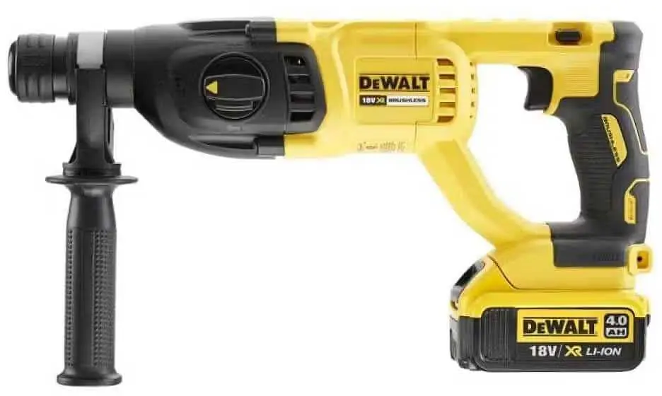 DeWALT Перфоратор акумуляторний DeWalt SDS PLUS 18В XR Li-Ion акб 1х4А·рік 2.6Дж 0-5500уд/хв 0-1500об/хв 3 режими кейс 2.88кг - фото 2
