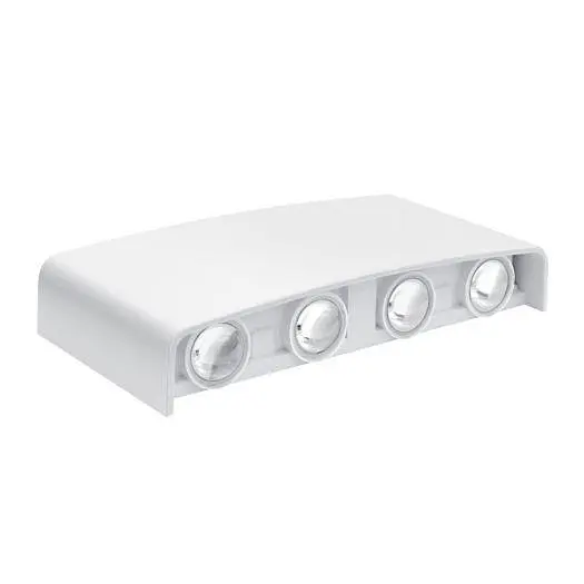 Фасадний світлодіодний світильник MAXUS MWL 8W 3CCT IP65 WH Square - фото 2
