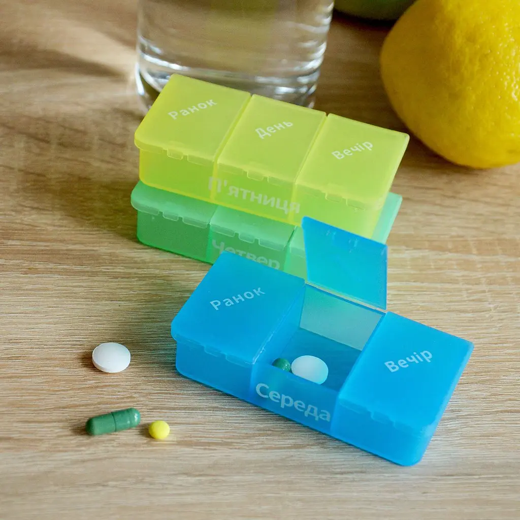 Органайзер для таблеток МВМ My Home PC-01, 7 дней 14.2х8.6х4.7 см зеленый (PC-01 GREEN) - фото 13