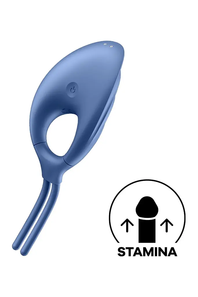 Ерекційне віброкільце-ласо Satisfyer Swordsman Blue, міцна фіксація, 10 режимів, потужний мотор - фото 6