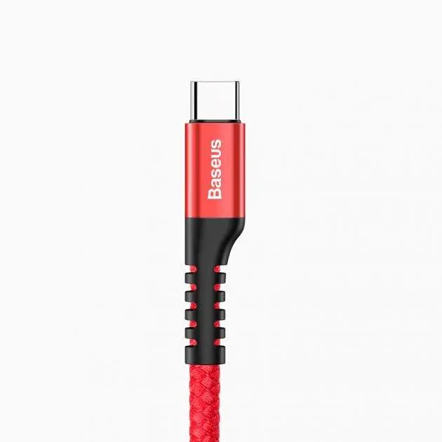 Кабель Baseus Fish Eye Spring Cable USB to Type-C 2A 1m CATSR-09 Red - фото 2