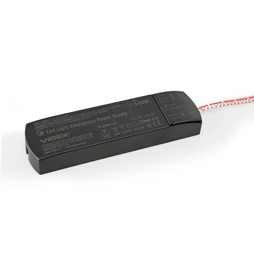 Блок аварійного живлення для LED світильників Videx VL-EMM-L23 (28756-000) - фото 3