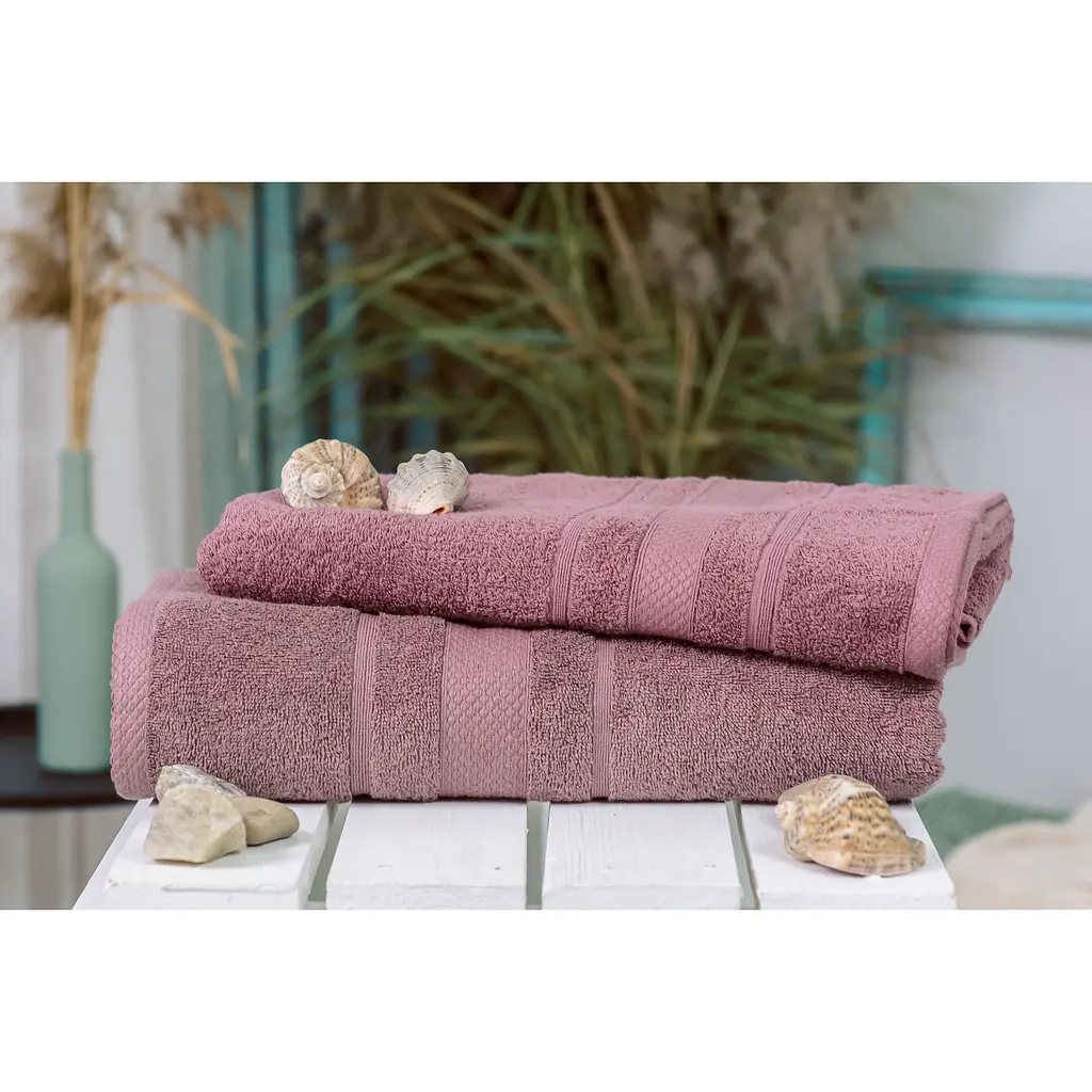 Набір банних рушників №5083 Elite SoftNess Violet, 2 шт. (2200003183214) - фото 2