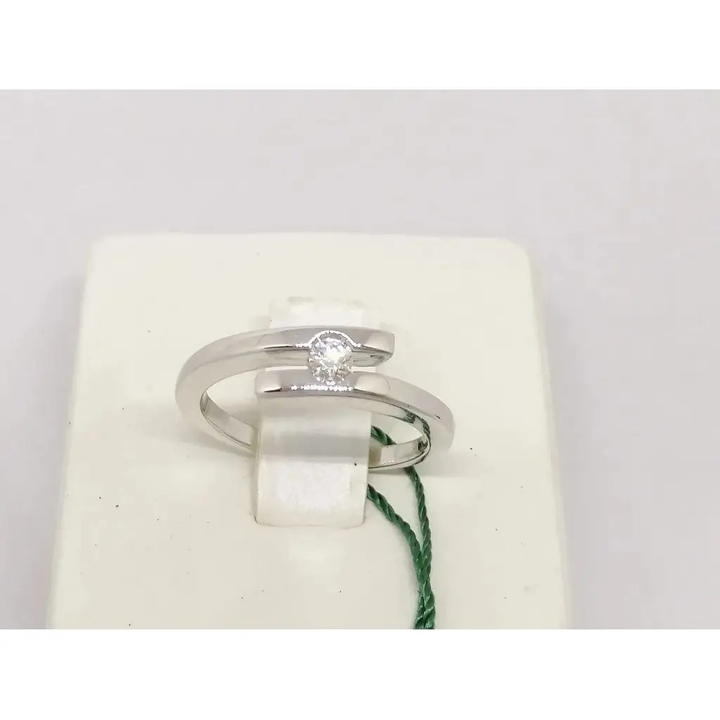 Золоте кільце ЮЗ "Багет" з діамантом. Артикул 15041/1 16,5 - фото 3