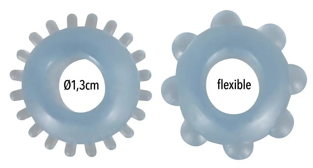 Набір ерекційних кілець для пеніса You2Toys Cock Ring Set 2 шт. блакитний - фото 3