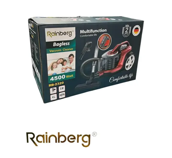 Пилосос ручний Rainberg RB-2320 пилосос з колбою Червоний 4500 Вт - фото 4