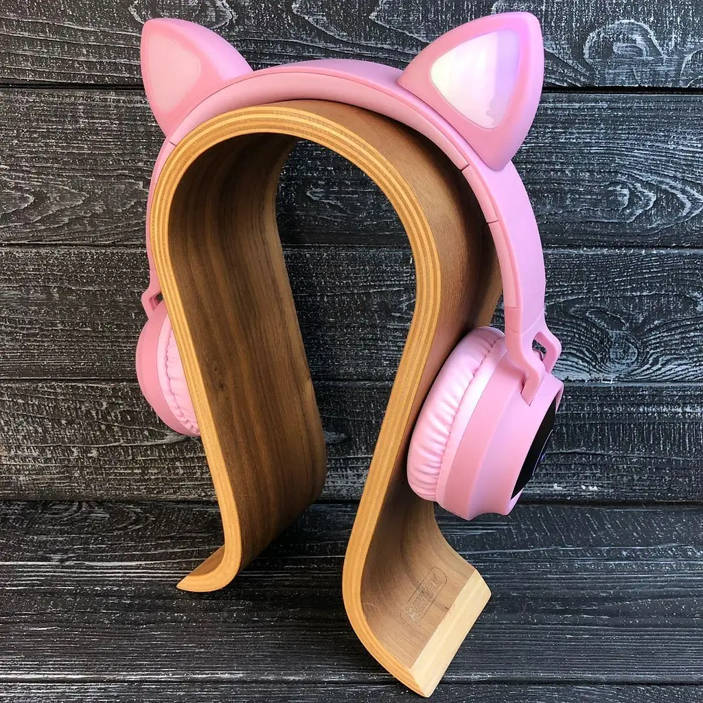 Наушники Hoco W27 Cat EAR Wireless headphones чисто розовые - фото 4