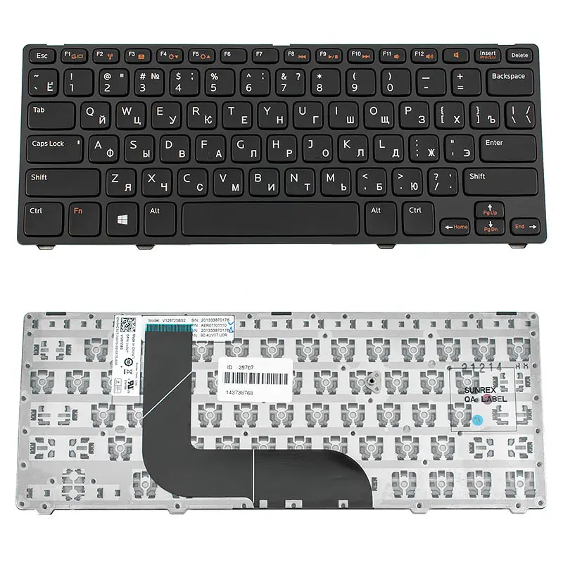 Клавіатура для ноутбука DELL (Inspiron: 5423, Vostro: 3360) rus, black - фото 2