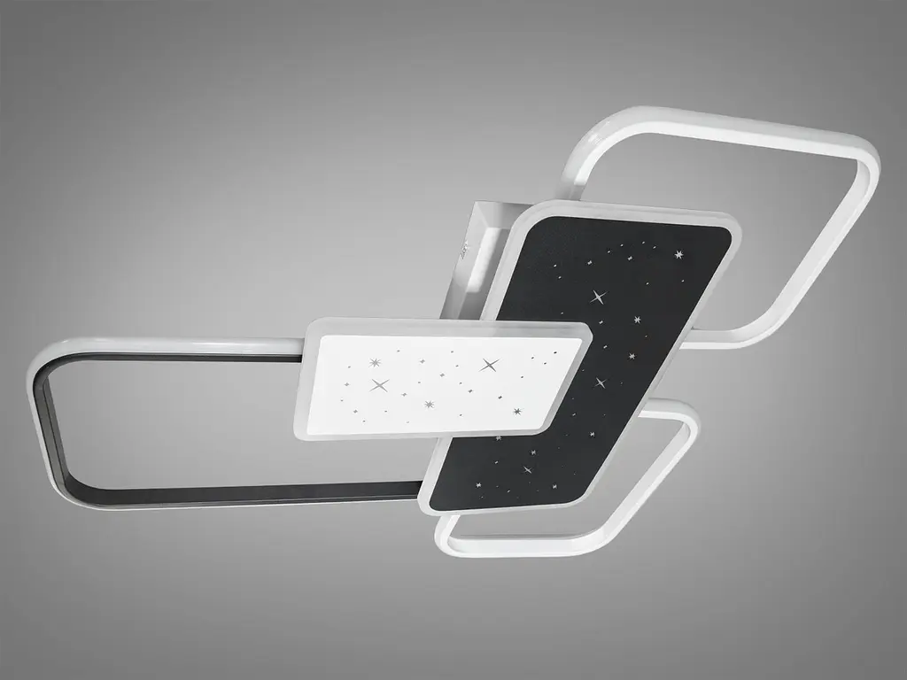 Стельова люстра LED LDiasha 2449WH+BK mmer 2449WH+BK, 105Вт, білий+чорний, з ефектом зоряного неба, для коридору, вітальні, - фото 4