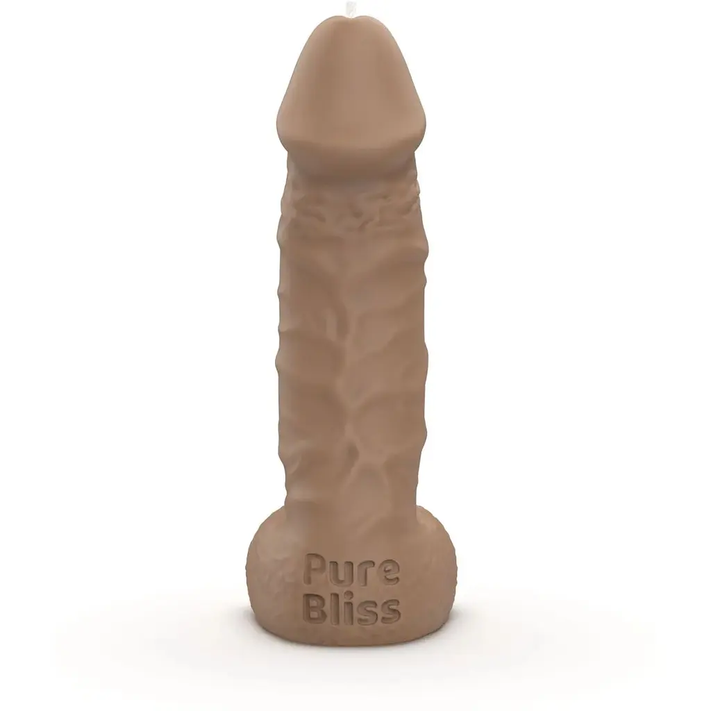 Свічка у вигляді члена Pure Bliss Big Brown 18 см - фото 2