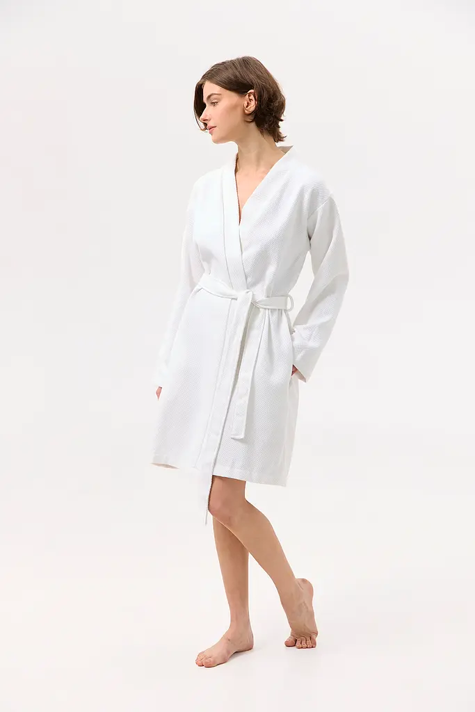 Халат-кимоно Lotus Home - Samma белый S/M - фото 2