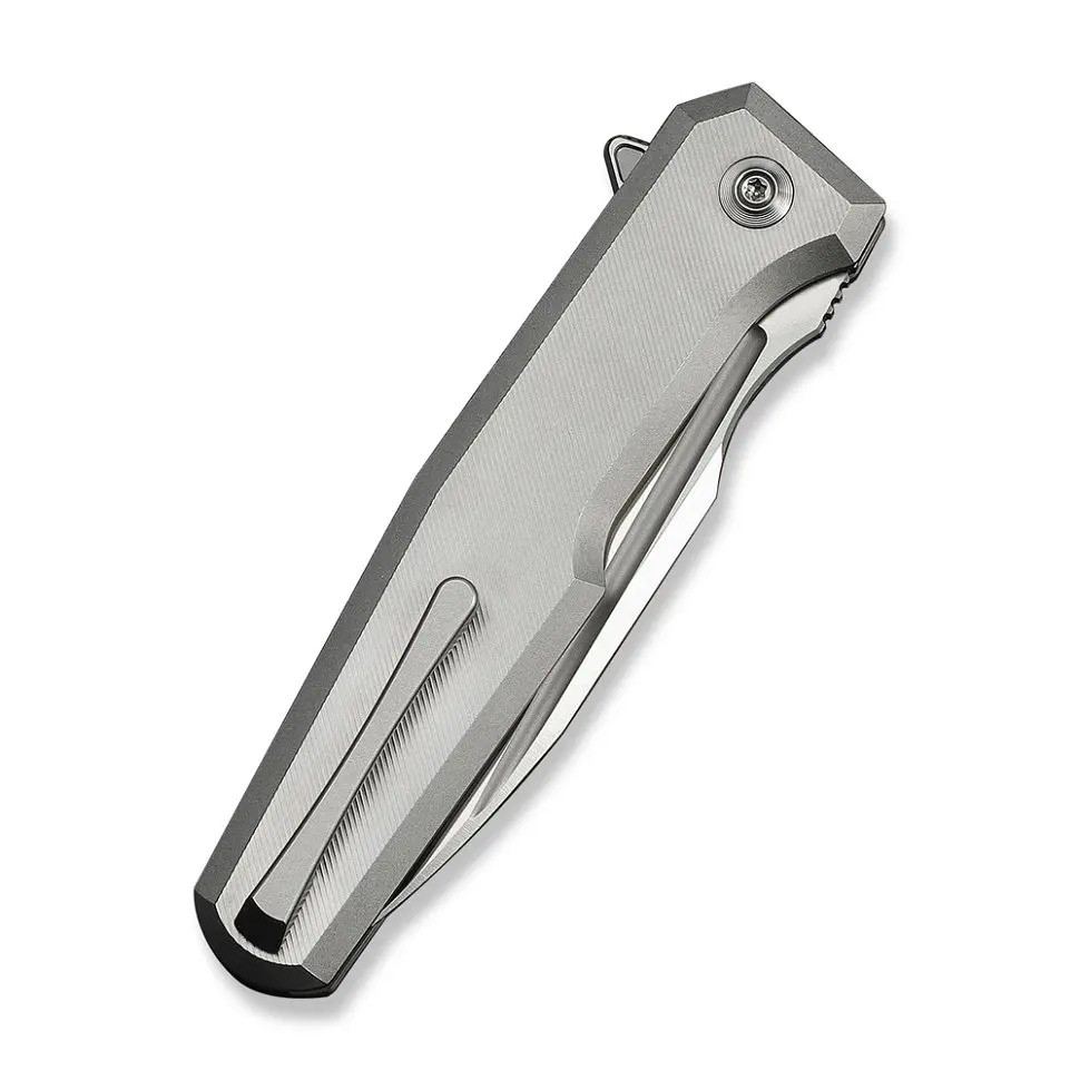 Ніж складаний туристичний Weknife Dressytak (8.6 см) Bohler M390 / Titanium сірий - фото 5