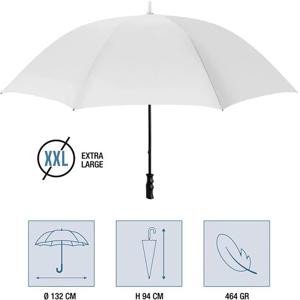Зонтик-трость Perletti Golf XXL с системой антивитер белый (P96020-04) - фото 3