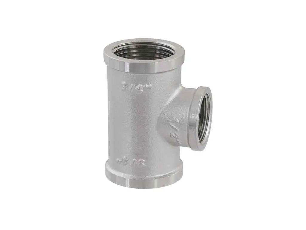 Трійник RAFTEC 3/4"Вх1/2"В-3/4"В латунь, ВВВ, DN20х15х20, нікель, TVVV020102 - фото 3