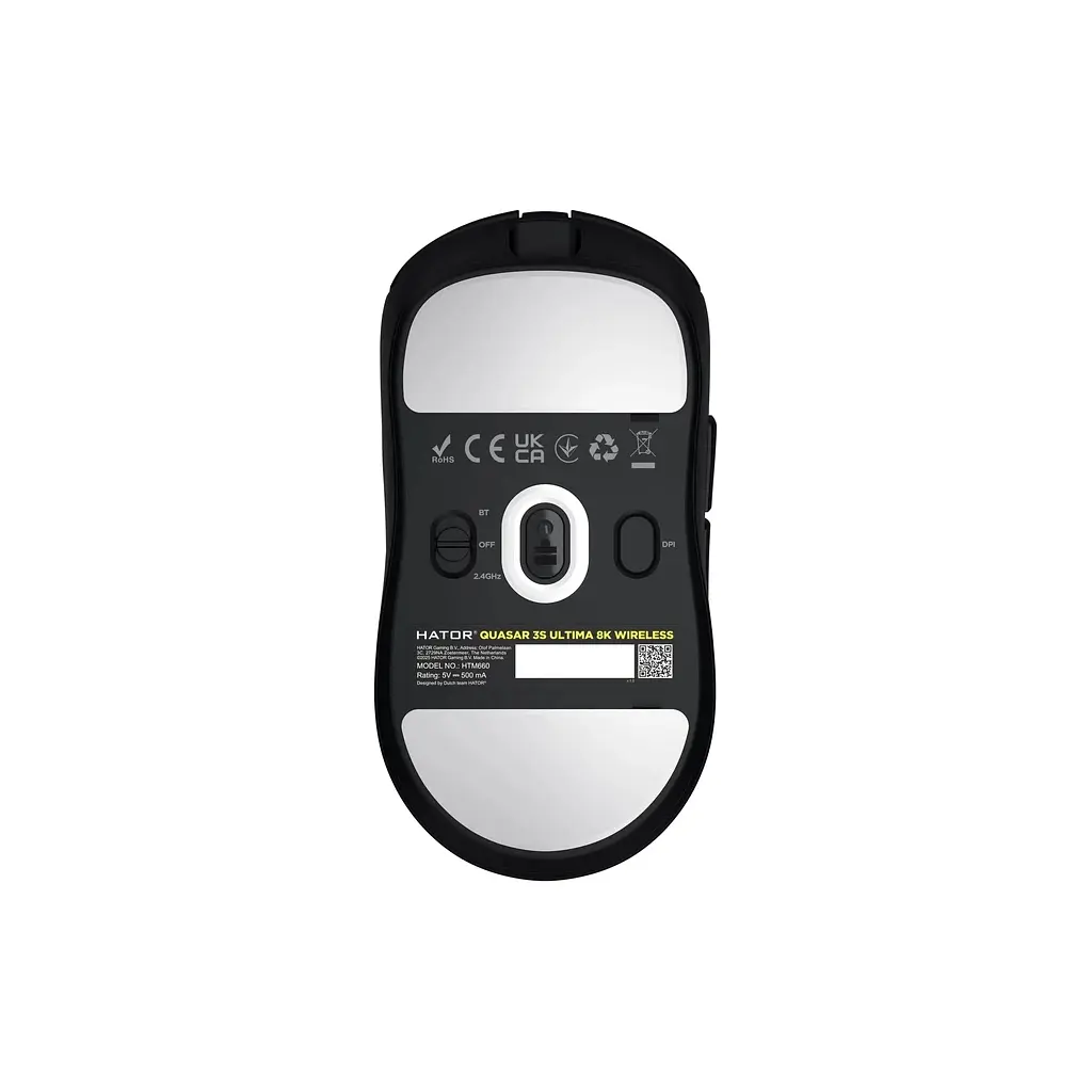 Мишка Hator Quasar 3S Ultima 8K Wireless/Bluetooth/USB Black (HTM660) - фото 6
