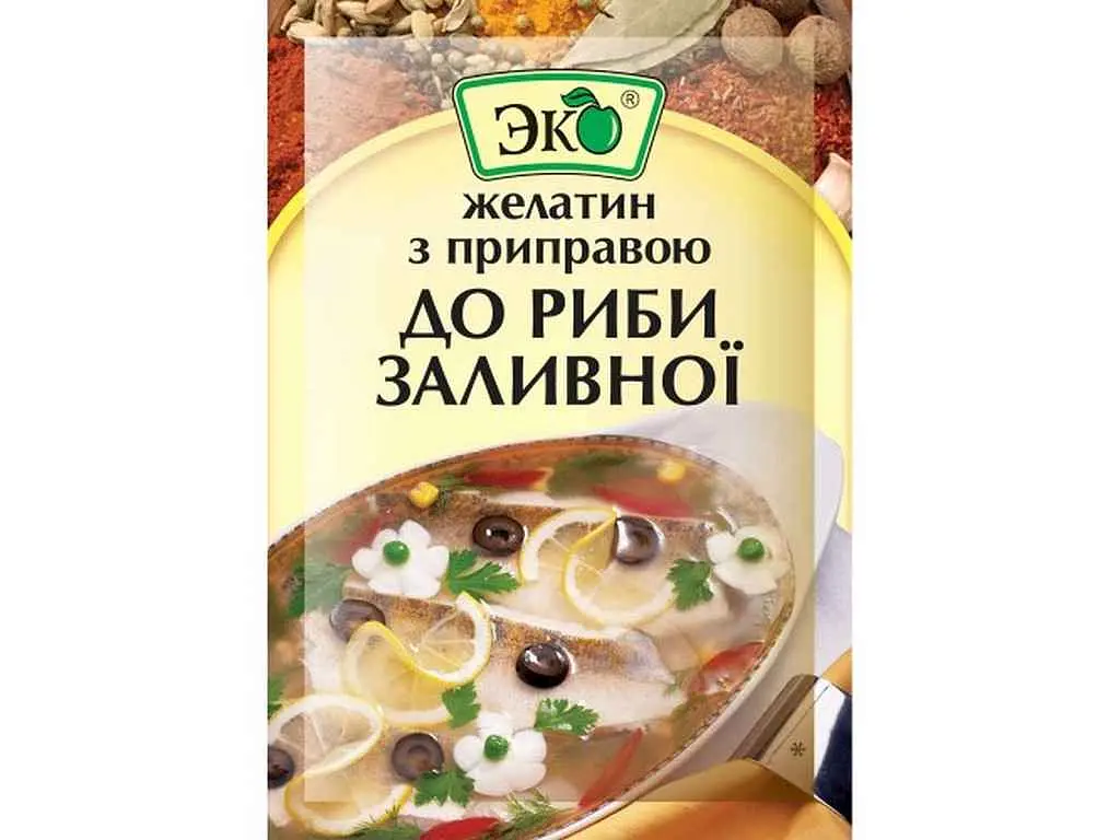 Желатин з приправою ЕКО до риби 20 г заливний