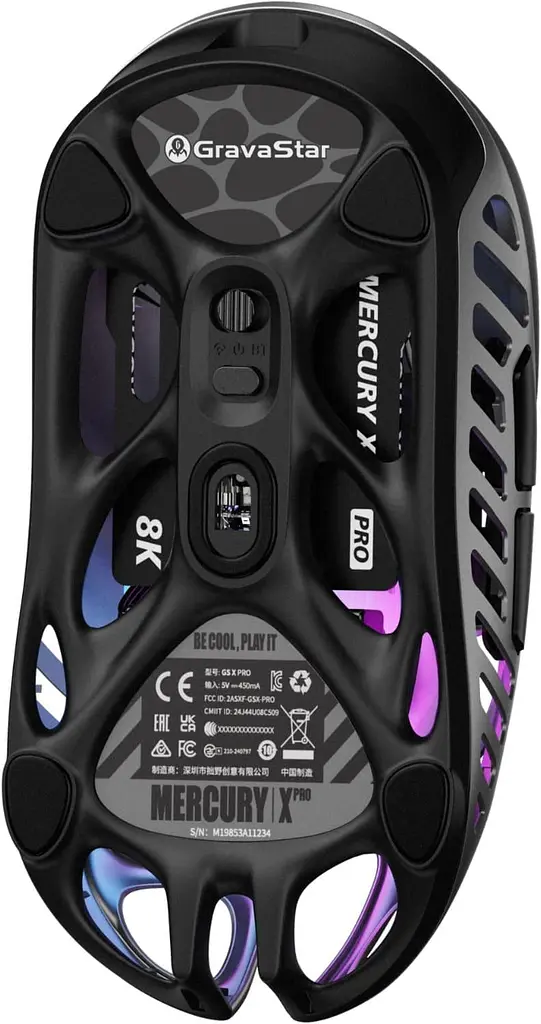 Мышь GravaStar Mercury X Pro 8K RGB Itnerstellar Silver (GSXPRO_GRY) - фото 3