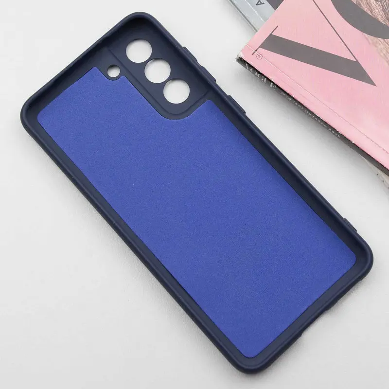 Чохол TPU GETMAN Liquid Silk Full Camera для Samsung Galaxy S21 Синій / Midnight Blue - фото 3